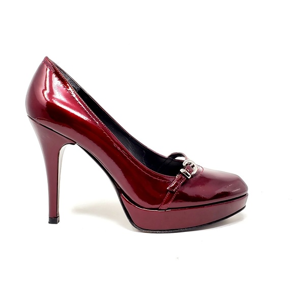 Stuart Weitzman Shoes - Stuart Weitzman Red Patent Leather Platform Heel